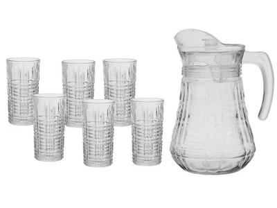 Conjunto de Jarra 1L e Copos 250ml de Vidro Hauskraft Athena 7 Peças