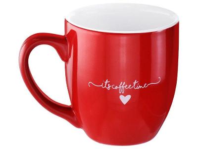 Caneca de Porcelana Vermelha 300ml Hauskraft Lamour