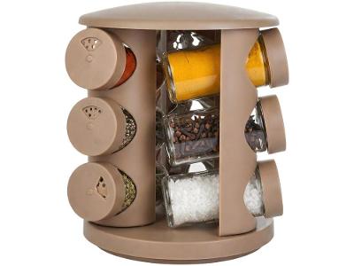 Porta-tempero de Vidro 10 Peças Brinox Lock com Suporte