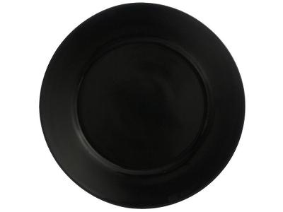 Prato Raso de Vidro Preto Redondo 27cm Hauskraft Flare