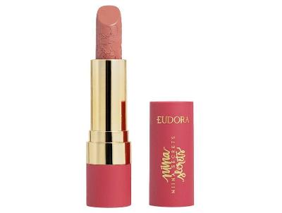 Batom Eudora Niina Secrets Soft Petals Rosé Pétala Longa Duração Vegano 3,6g