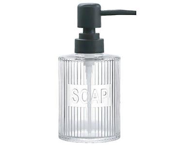 Porta Sabonete Líquido Hauskraft Print 250ml Transparente e Preto