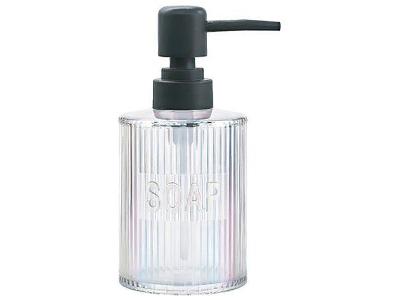 Porta Sabonete Líquido Hauskraft Print 250ml Transparente e Preto