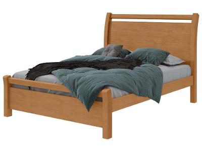 Cama de Casal Móveis Lopas Reali Amêndoa Clean