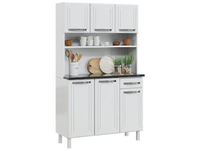 Cozinha Compacta Telasul Esmeralda com Balcão de Aço 6 Portas 1 Gaveta