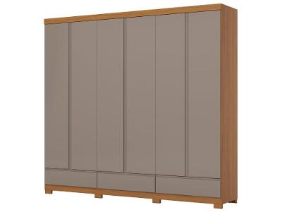 Guarda-roupa Casal 9 Gavetas 6 Portas Móveis Henn Imperial