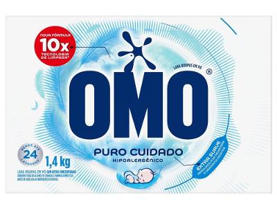 Sabão em Pó Omo Puro Cuidado Fragrância Extra Suave 1,4kg