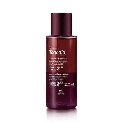 Óleo Bifásico Corporal Tododia Cereja Negra e Praliné 120 ml
