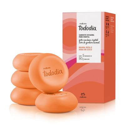 SABONETE EM BARRA TODODIA MANGA ROSA E ÁGUA DE COCO 5 UN DE 90 G