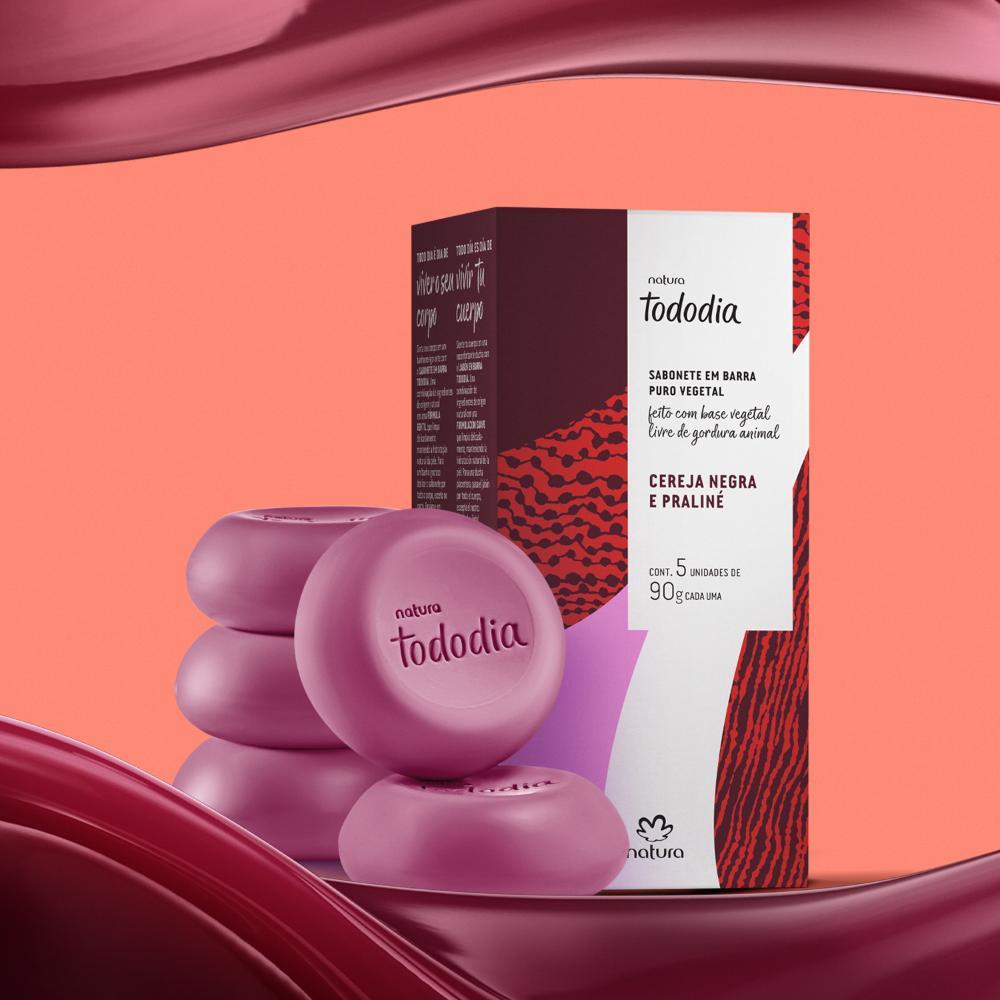 Sabonete em Barra Tododia Cereja Negra e Praliné 5un 90 g - 3