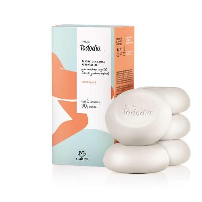 Sabonete Barra Vegetal Tododia Macadâmia 5 un de 90 g cada