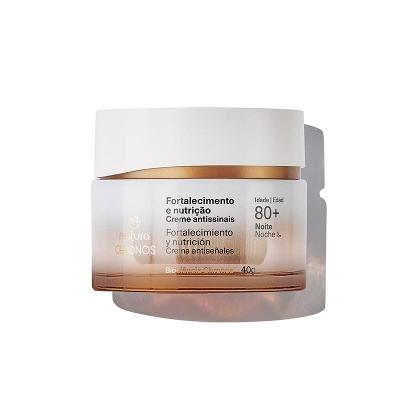 CREME ANTISSINAIS FORTALECIMENTO E NUTRIÇÃO 80+ NOITE CHRONOS DERMA 40 G