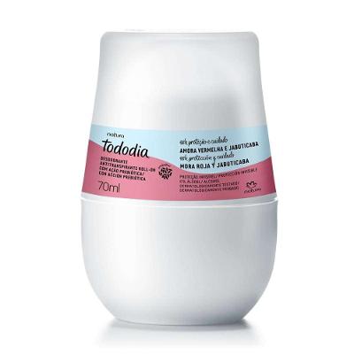 DESODORANTE ANTITRANSPIRANTE ROLL ON TODODIA AMORA VERMELHA E JABUTICABA 70 ML