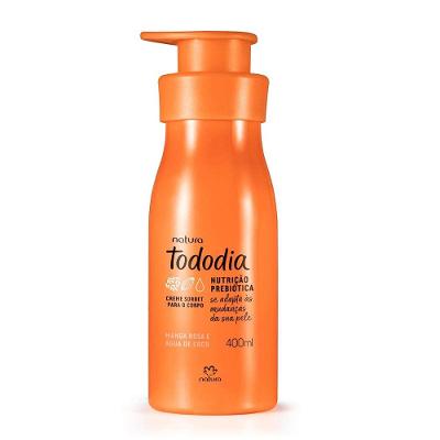 CREME SORBET DESODORANTE NUTRITIVO PARA O CORPO TODODIA MANGA ROSA E ÁGUA DE COCO 400 ML