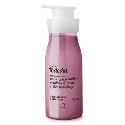 CREME DESODORANTE NUTRITIVO PARA O CORPO TODODIA AMORA VERMELHA E JABUTICABA 400 ML