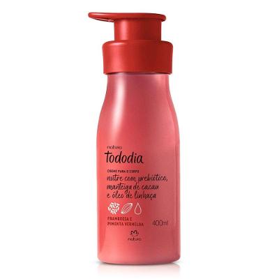 CREME NUTRITIVO PARA O CORPO TODODIA FRAMBOESA E PIMENTA VERMELHA 400 ML