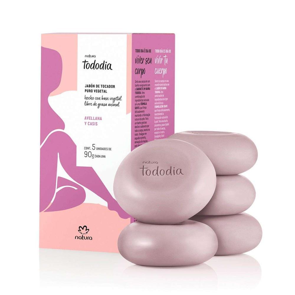 SABONETE EM BARRA PURO VEGETAL AVELÃ E CASSIS TODODIA EDIÇÃO LIMITADA 5UN DE 90G - 1