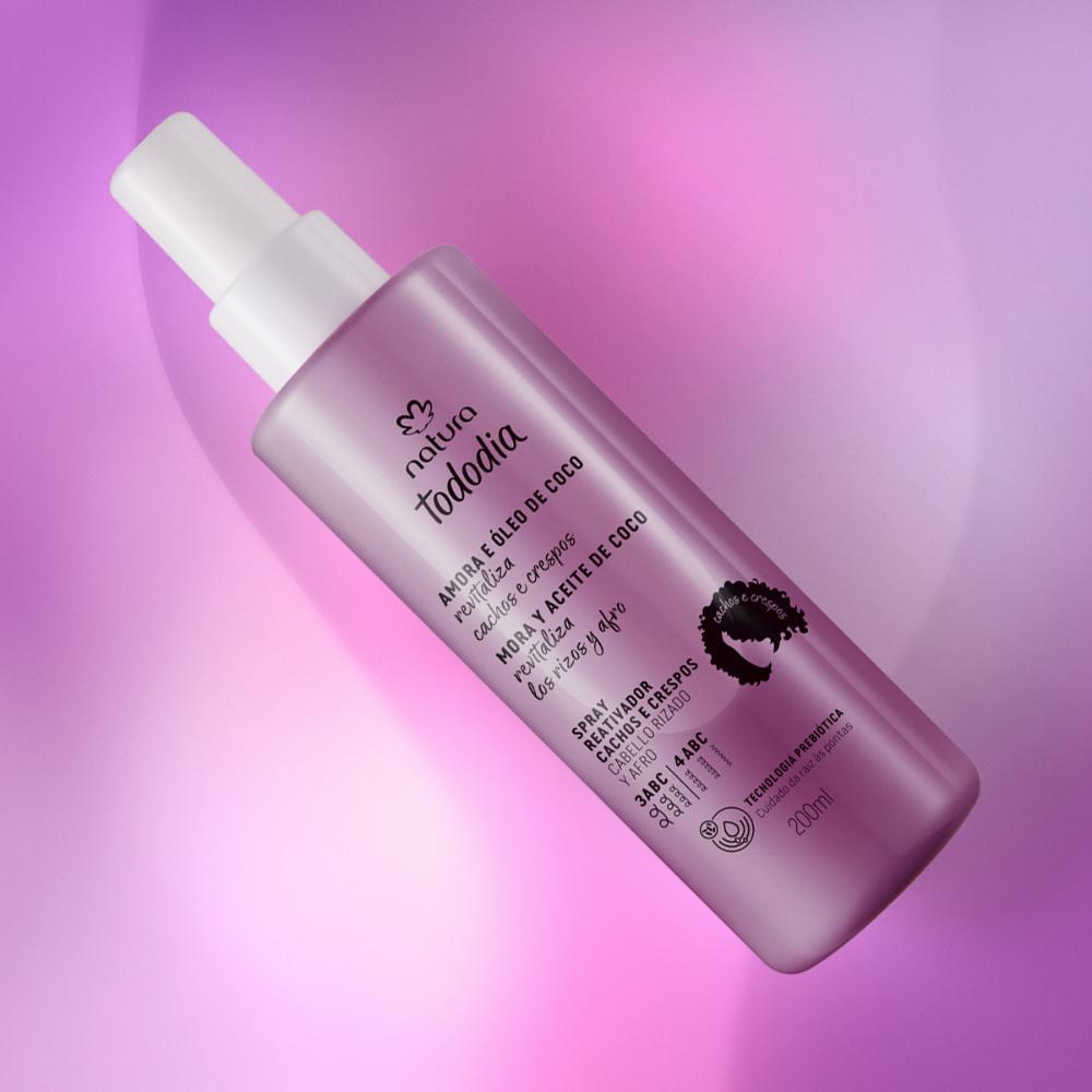Spray Reativador de Cachos Crespos Natura Tododia Amora e Óleo de Coco - 2