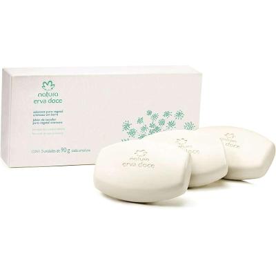 SABONETE PURO VEGETAL CREMOSO ERVA DOCE 3 UN DE 90 G CADA