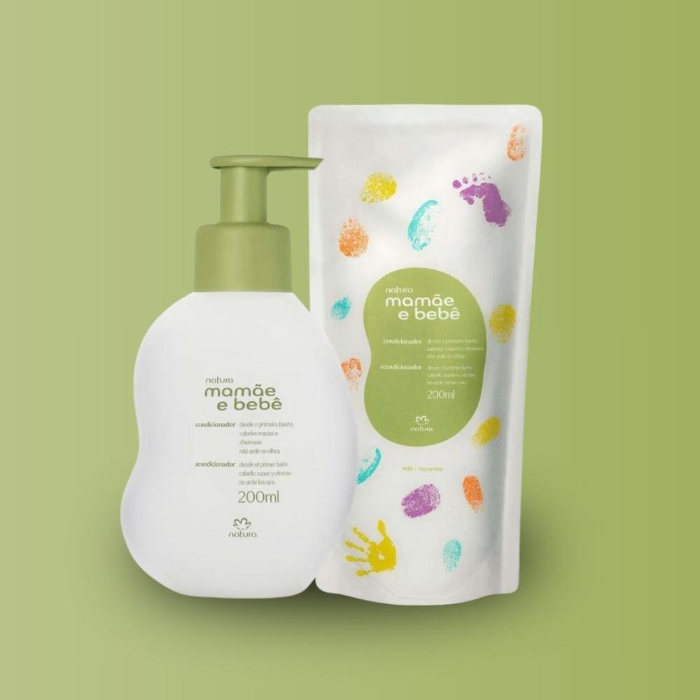 Kit Condicionador Mamãe E Bebê Natura c/ Refil - 2