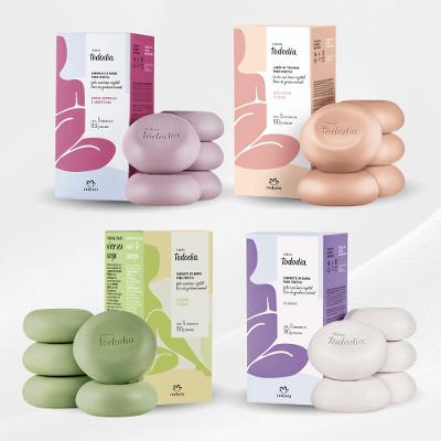 Kit Sabonete Tododia: 1 Algodão + 1 Alecrim + 1 Cacau + 1  Amora 5un 90g