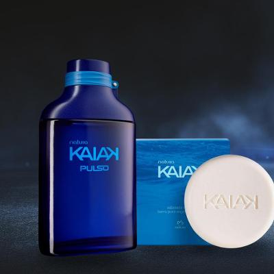 Presente Kit Kaiak: Desodorante Colônia Pulso 100ml + Sabonete Em Barra 90g