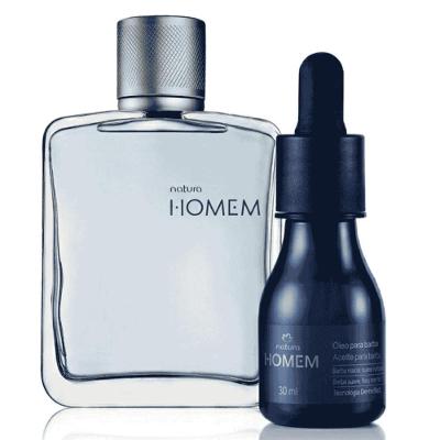Kit Natura Homem Clássico: Perfume 100ml + Óleo para Barba 30ml