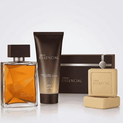 Kit Natura Essencial Masculino - Perfume 100ml + Shampoo + Sabonete 2un