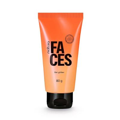 Gel Glitter Natura Faces Cristal 80g
