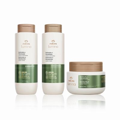 Kit Cabelos Cacheados Lumina (3 produtos) - Shampoo + Condicionador + Máscara