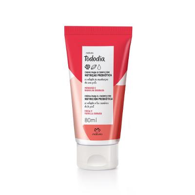 Creme Desodorante Nutritivo para o Corpo Tododia Morango e Baunilha Dourada 80 ml