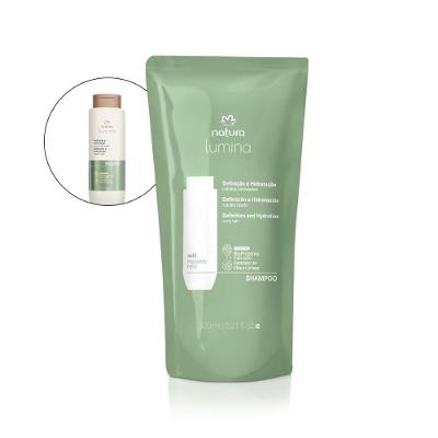 Refil Shampoo Cremoso para Cabelos Cacheados Lumina 300 ml