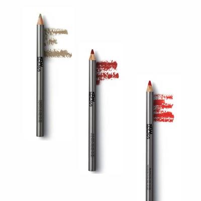 Kit Trio Lápis para lábios Faces - Rosa, Marrom e Vermelho