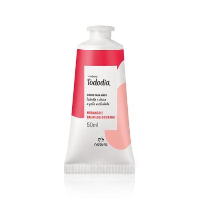 Creme Nutritivo para as Mãos Tododia Morango e Baunilha Dourada 50 ml