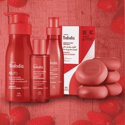 Kit Natura Tododia Morango e Baunilha Dourada