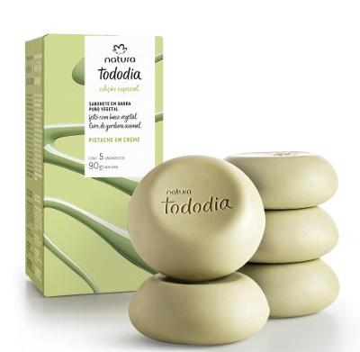 Sabonete em Barra Puro Vegetal Tododia Pistache em creme