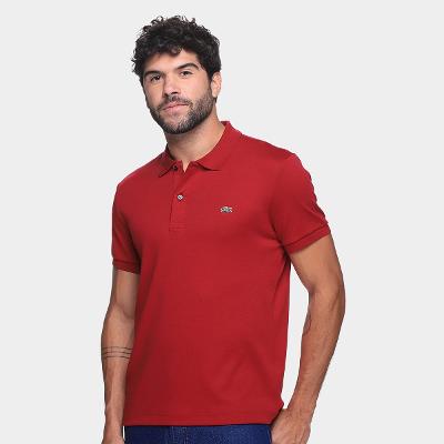 Camisa Polo Lacoste Regular Fit Algodão Leve Masculina