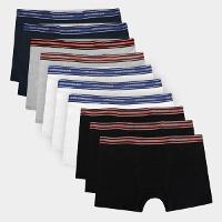 Kit Cueca Boxer Lupo Algodão Masculina - 10 Peças - 1