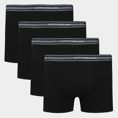 Kit Cueca Boxer Lupo Algodão Masculina - 4 Peças
