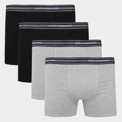 Kit Cueca Boxer Lupo Algodão Masculina - 4 Peças
