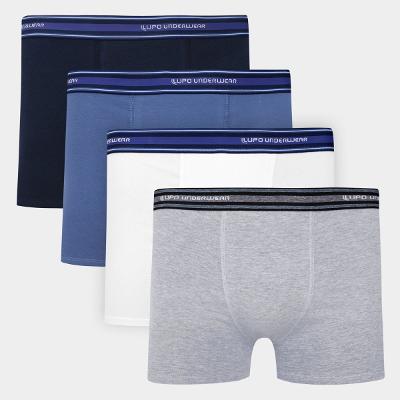 Kit Cueca Boxer Lupo Algodão Masculina - 4 Peças