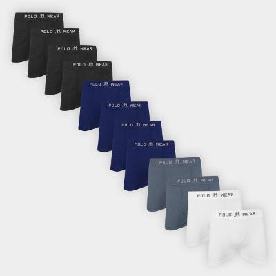Kit Cueca Boxer Polo Wear Poliamida 12 Peças