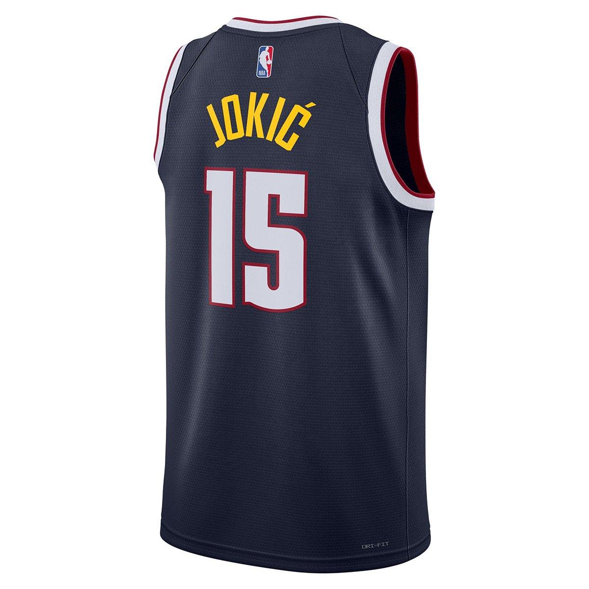 Regata Jersey NBA Nike Denver Nuggets Jokic Nº15 - Masculina - 6