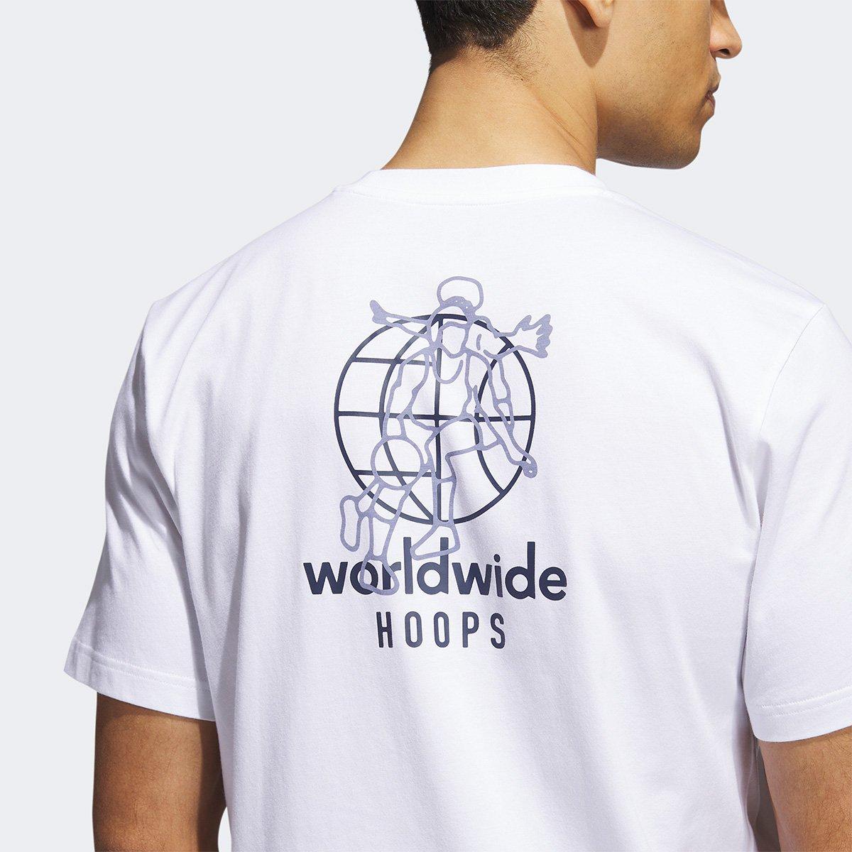 Camiseta Adidas World Wide Hoops Hbr Masculina - 4