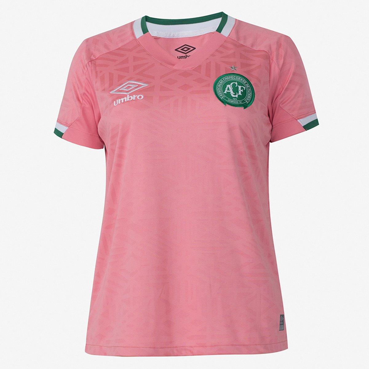 Camisa Chapecoense Outubro Rosa 22/23 s/n° Torcedor Umbro Feminina - 1