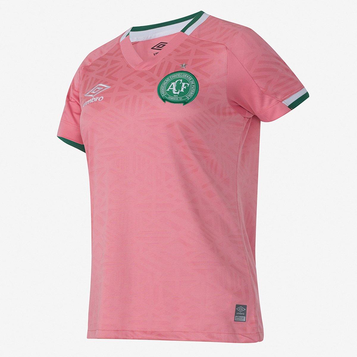 Camisa Chapecoense Outubro Rosa 22/23 s/n° Torcedor Umbro Feminina - 3