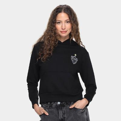 Moletom Atlético Mineiro Favorite Braziline com Capuz Feminino
