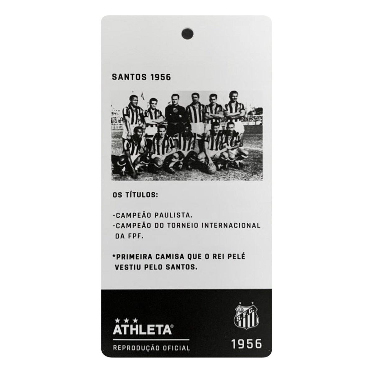 Camisa Polo Retrô Santos 1956 nº 10 Athleta Masculina - 4