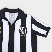 Camisa Santos 1963 Bi Mundial Listrada Retrô Mania Masculina - 4