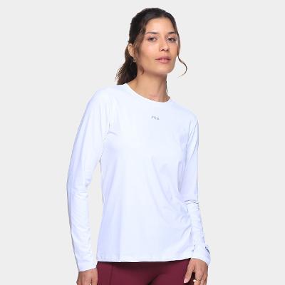 Camiseta Fila Sun Protect Breezy Manga Longa Feminina